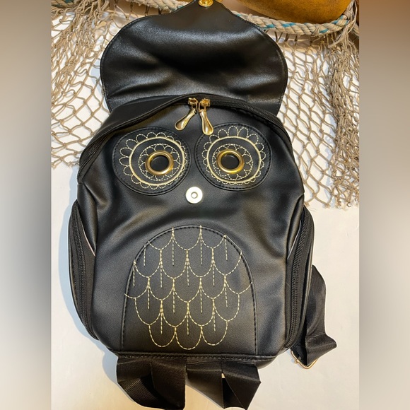 New!!! Adorable Classy Owl Backpack Pu Leather Mini backpack - Picture 4 of 8